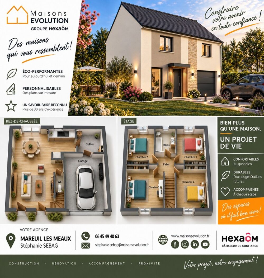 🏡 MAISON À CONSTRUIRE DE 89 M² AU CHÂTELET-EN-BR....