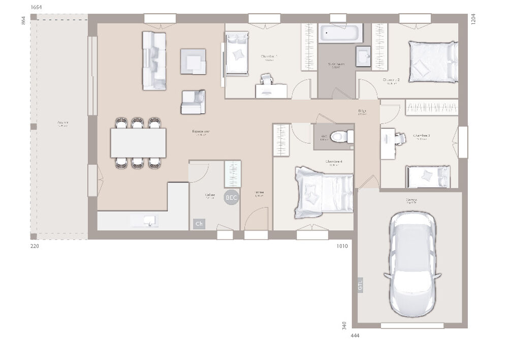 vente Maison - 5 pièce(s) - 100 m² Lancié (69220)