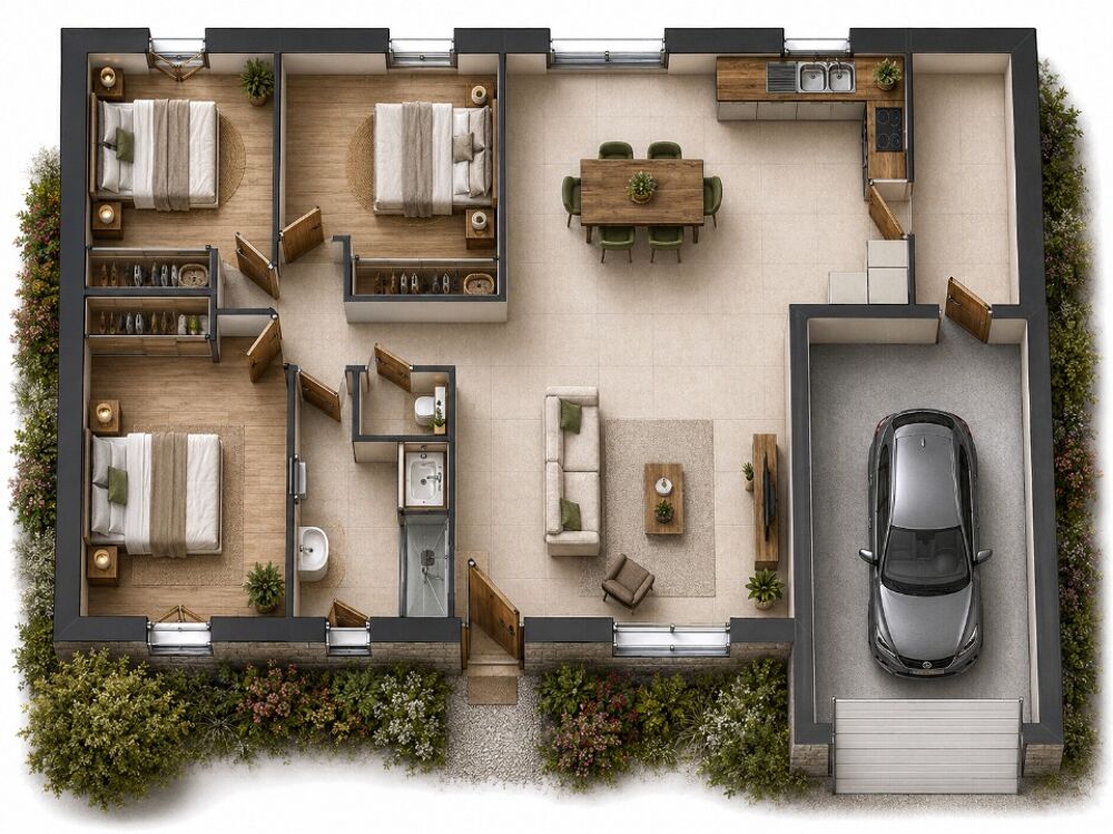 vente Maison - 4 pièce(s) - 80 m² Luynes (37230)