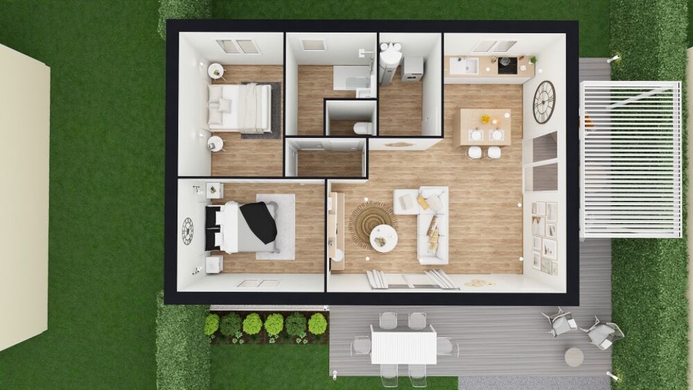 Maison neuve 60 M2 avec jardin sur la commune d'ECLASSAN....