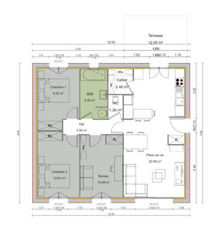  Maison 4 pi�ces 73 m� Saint-loup-cammas