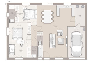  Maison 4 pices 84 m Champdieu