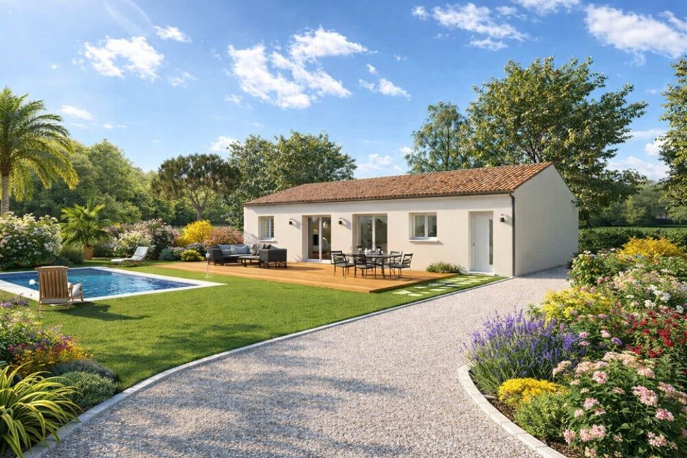 Maison neuve à construire avec 4 chambres à Lecques entr....