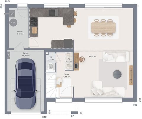   Vente Maison Maison - 6 pièce(s) - 125 m²