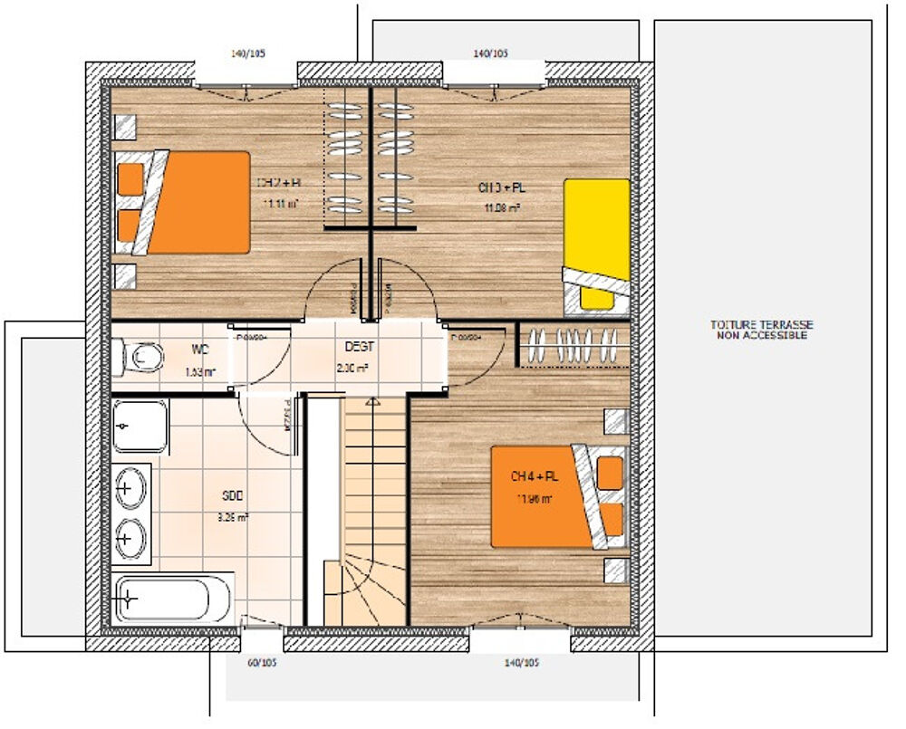 vente Maison - 6 pièce(s) - 110 m² Saint-Augustin-des-Bois (49170)