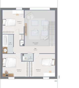 Maison 6 pi�ces 122 m� La celle-sous-chantemerle