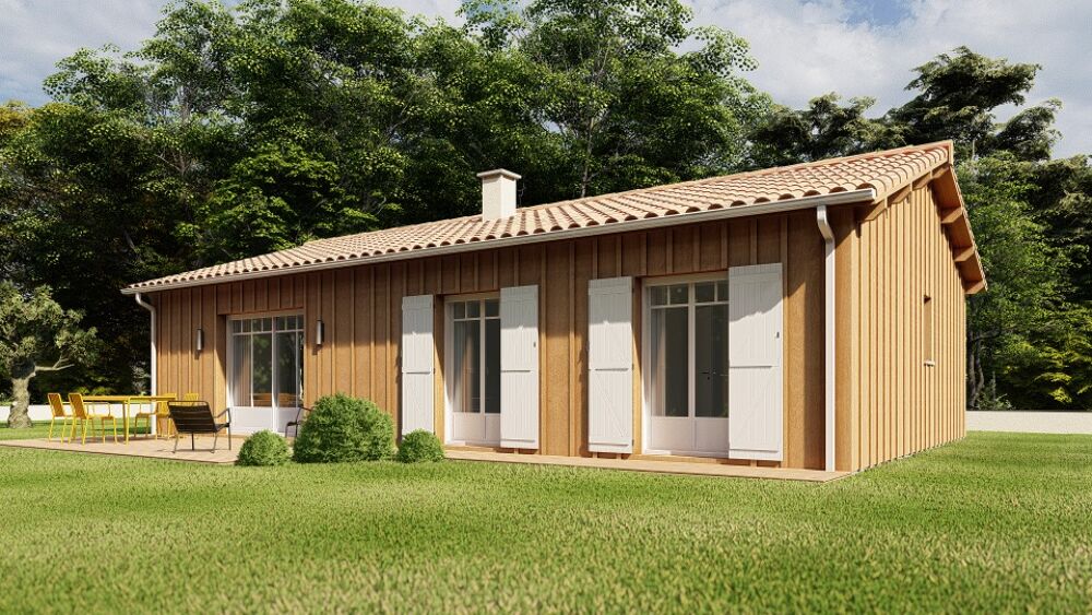 Maison neuve 90 m² - 3 chambres - Bardage bois - Moderne....