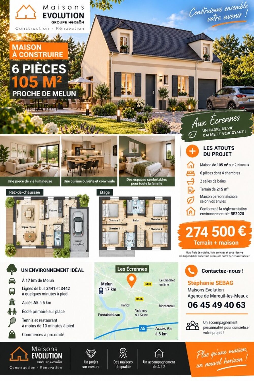 🏡 MAISON NEUVE 105 m² - 6 PIÈCES - LES ÉCRENNES ....