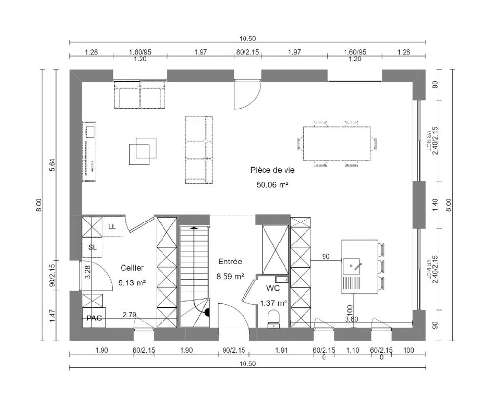 vente Maison - 3 pièce(s) - 130 m² Marquion (62860)
