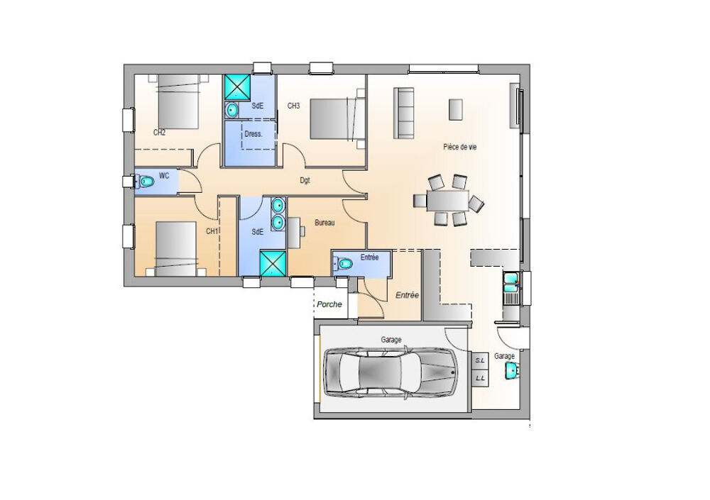 vente Maison - 5 pièce(s) - 107 m² Sallertaine (85300)