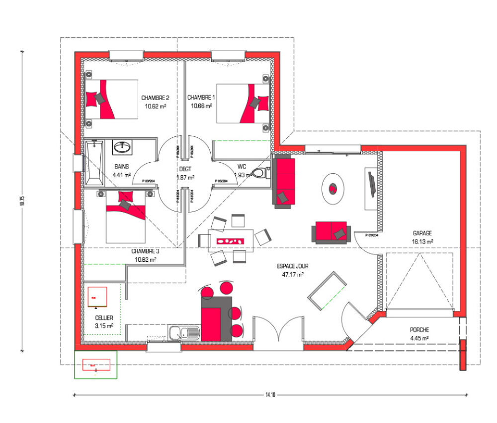 vente Maison - 4 pièce(s) - 90 m² Ascain (64310)