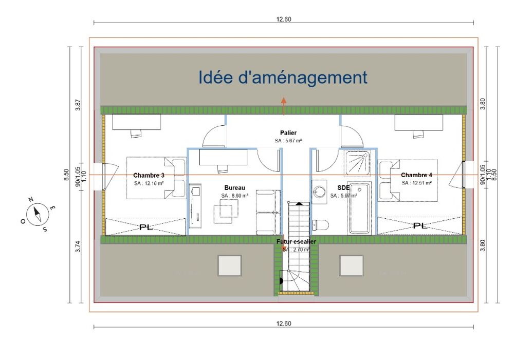 vente Maison - 5 pièce(s) - 70 m² Trouville-sur-Mer (14360)
