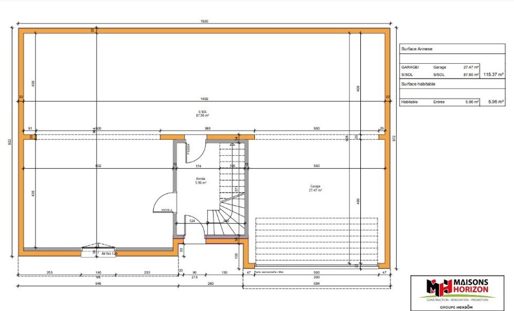 VENTE : terrain + maison F5 (123 m²) à Chenières IDÉ....