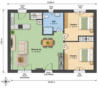  Maison à vendre 3 pièces 60 m²