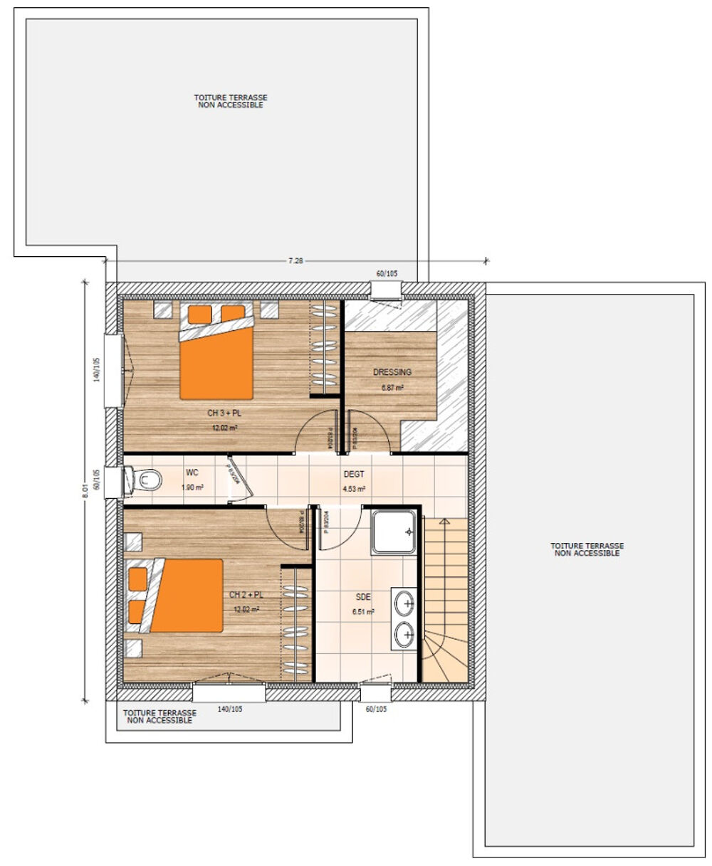 vente Maison - 6 pièce(s) - 141 m² Cernusson (49310)