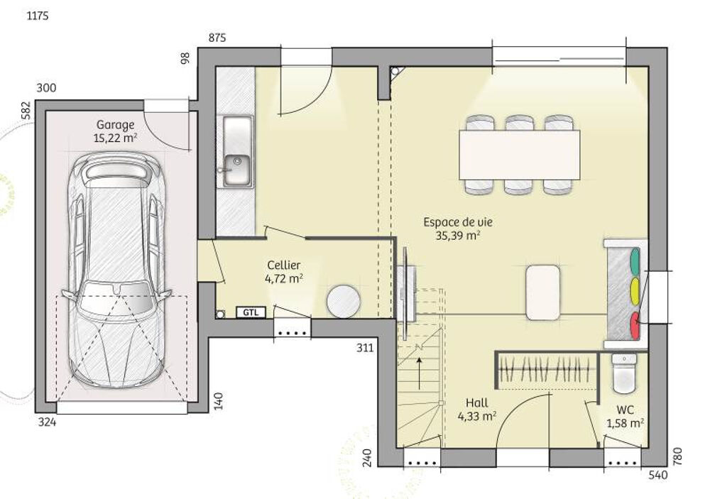 vente Maison - 5 pièce(s) - 90 m² Le Châtelet-en-Brie (77820)