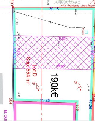  Terrain � vendre 554 m�