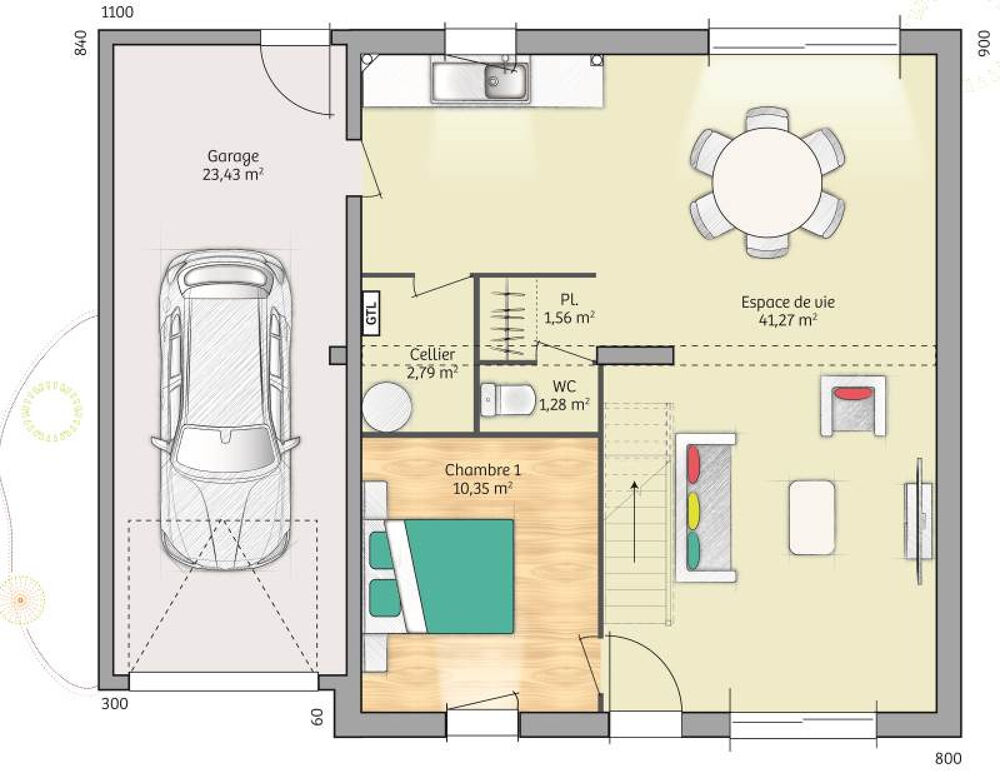 vente Maison - 6 pièce(s) - 89 m² Crosville-la-Vieille (27110)