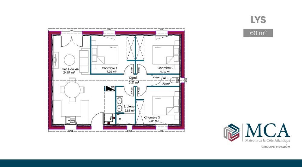 vente Maison - 4 pièce(s) - 70 m² Bonneuil (16120)