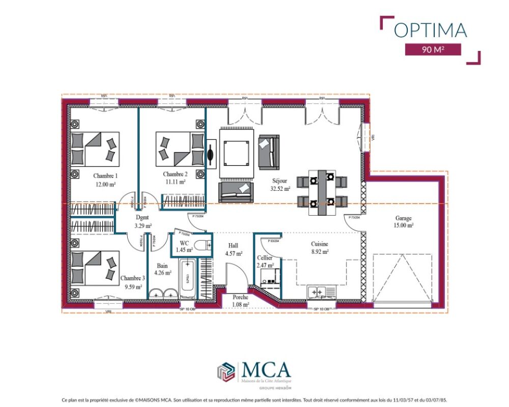 vente Maison - 5 pièce(s) - 90 m² Mazères (33210)