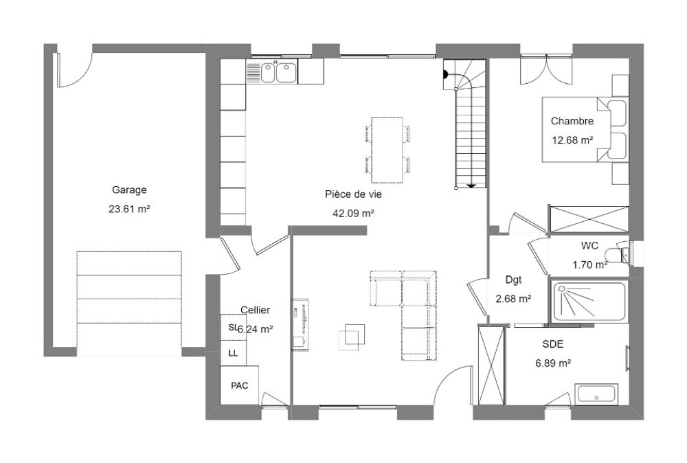MAISON À CONSTRUIRE DE 110 M² À CHÂTEAUROUX AVEC 5 PIÈCE....