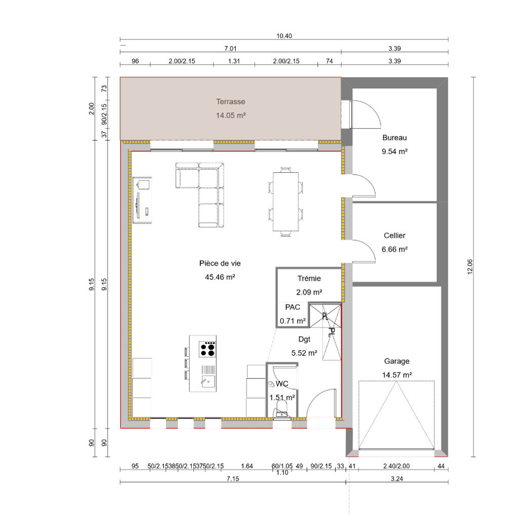 vente Maison - 5 pièce(s) - 102 m² Cologne (32430)