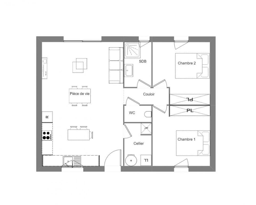 PROJET DE CONSTRUCTION - Maison T3 (62 m²) à Magalas<BR/....