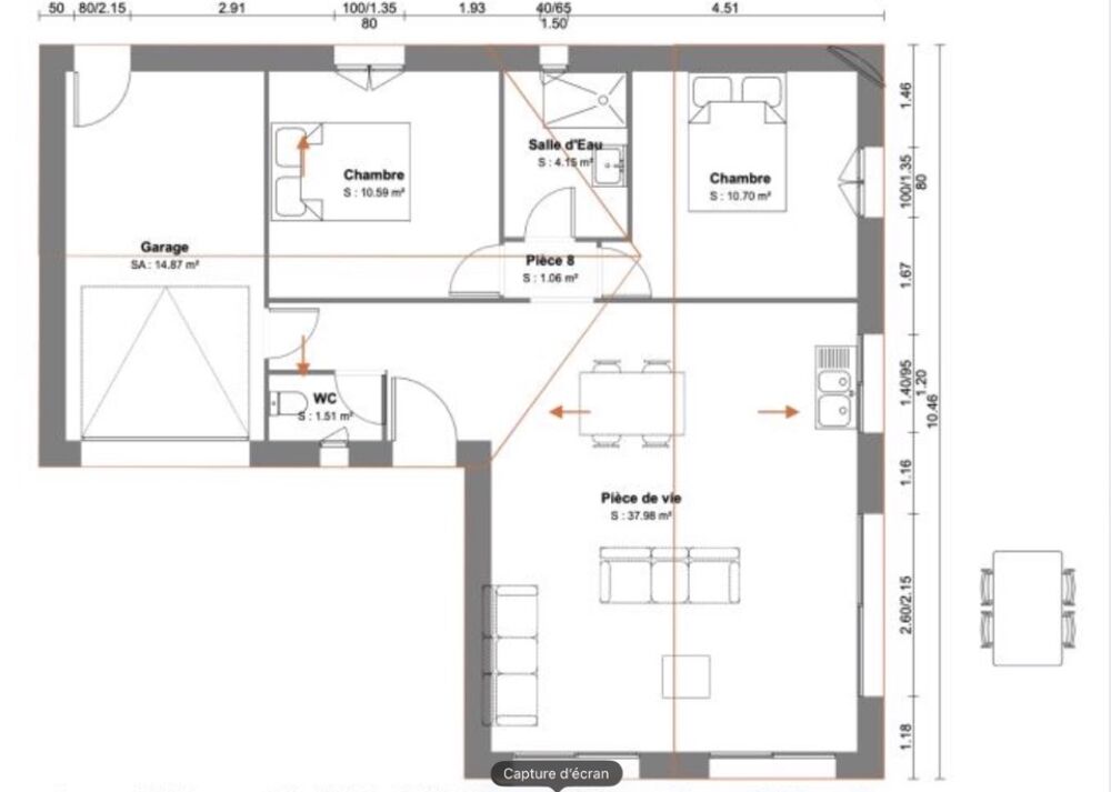 vente Maison - 3 pièce(s) - 69 m² Nuaillé-d'Aunis (17540)