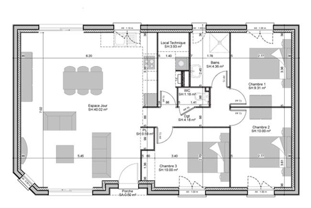 MAISON À CONSTRUIRE DE 83 M² IDÉALEMENT SITUÉE AU VIEIL-....