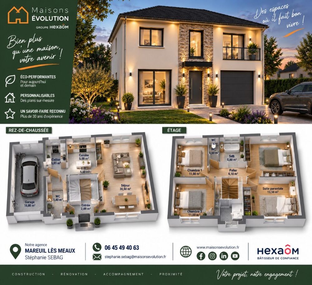 vente Maison - 5 pièce(s) - 145 m² Châtres (77610)
