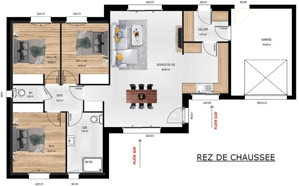 MAISON À CONSTRUIRE DE 89 M² À BEAUPRÉAU, 5 PIÈCES <....