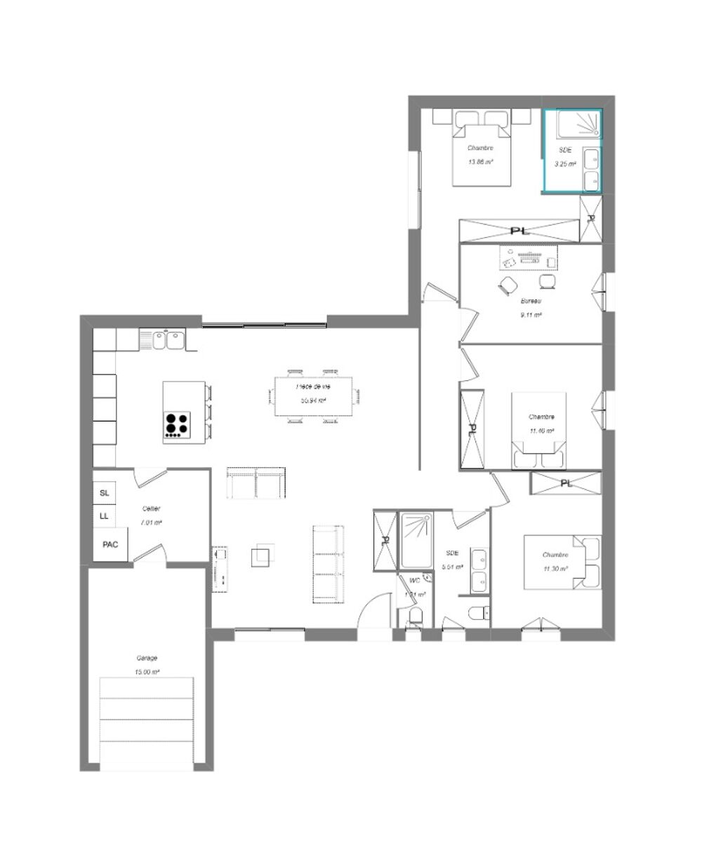 MAISON À CONSTRUIRE DE 110 M² AU POINÇONNET, 6 PIÈCES, P....