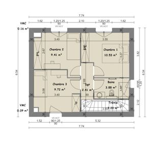  Maison � vendre 4 pi�ces 74 m�