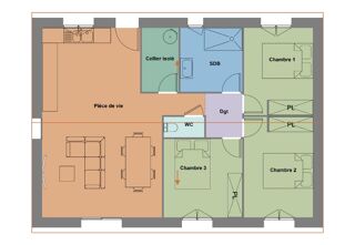  Maison � vendre 3 pi�ces 80 m�