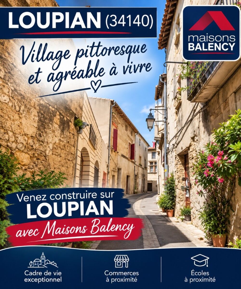 vente Terrain - 365 m² Loupian (34140)