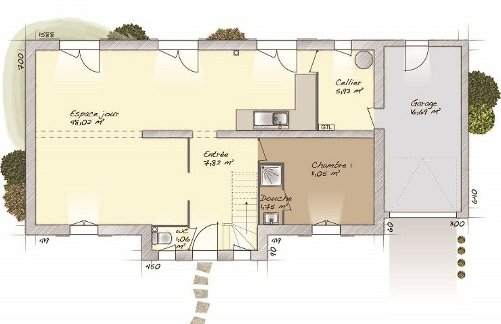 VENTE d'une maison de 7 pièces (125 m²) à Saint-Léger-en....
