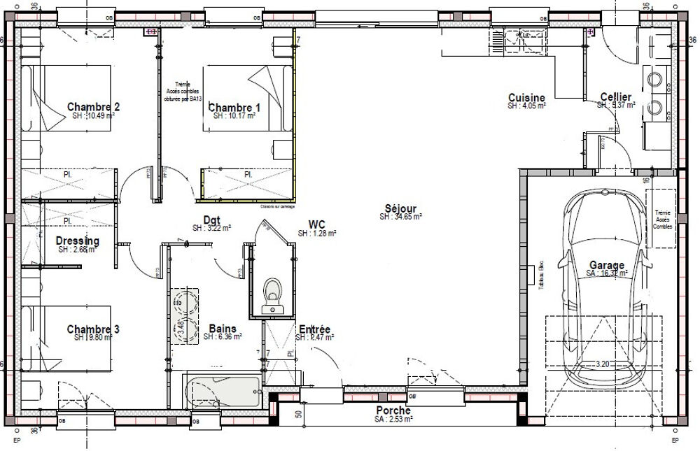 vente Maison - 5 pièce(s) - 90 m² Allonnes (72700)