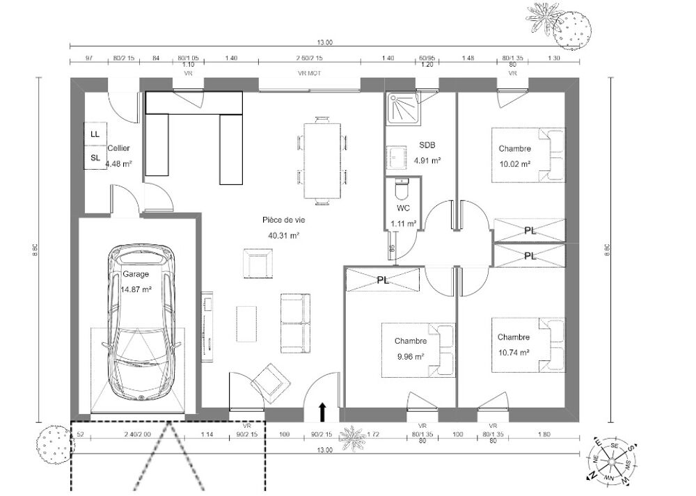 vente Maison - 4 pièce(s) - 85 m² Veigné (37250)