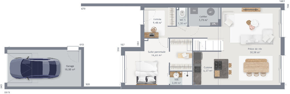 vente Maison - 6 pièce(s) - 110 m² Voisines (89260)