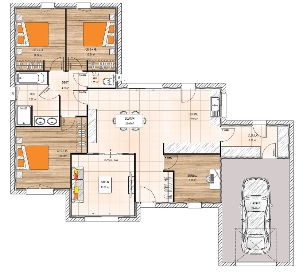 MAISON À CONSTRUIRE DE 100 M² IDÉALEMENT SITUÉE À LA MEM....
