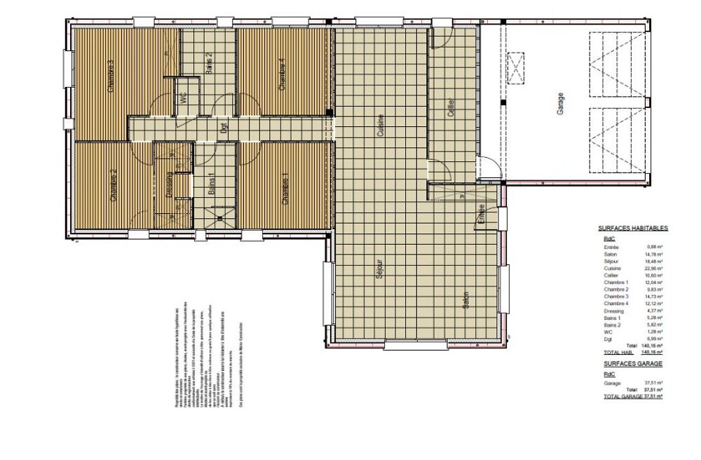 MAISON À CONSTRUIRE DE 140 M² PRÈS DE LE MANS, 5 PIÈCES.....