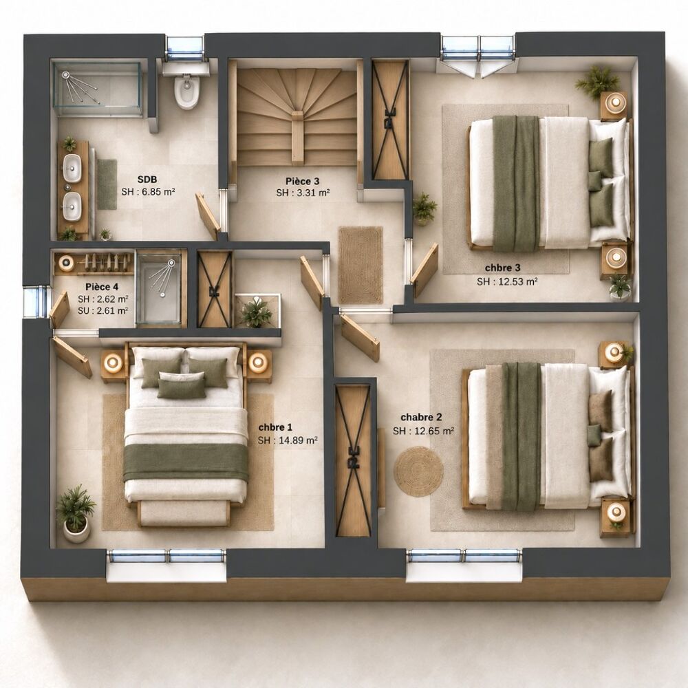 Maison contemporaine - Hauteurs de Mandelieu, vue mer<BR....