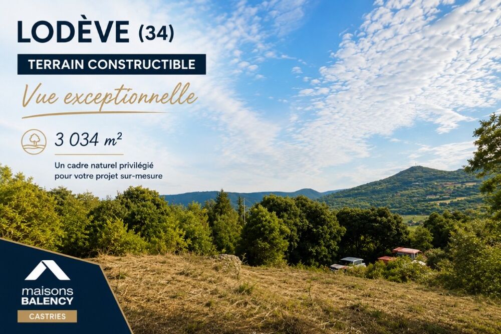 vente Terrain - 3034 m² Lodève (34700)