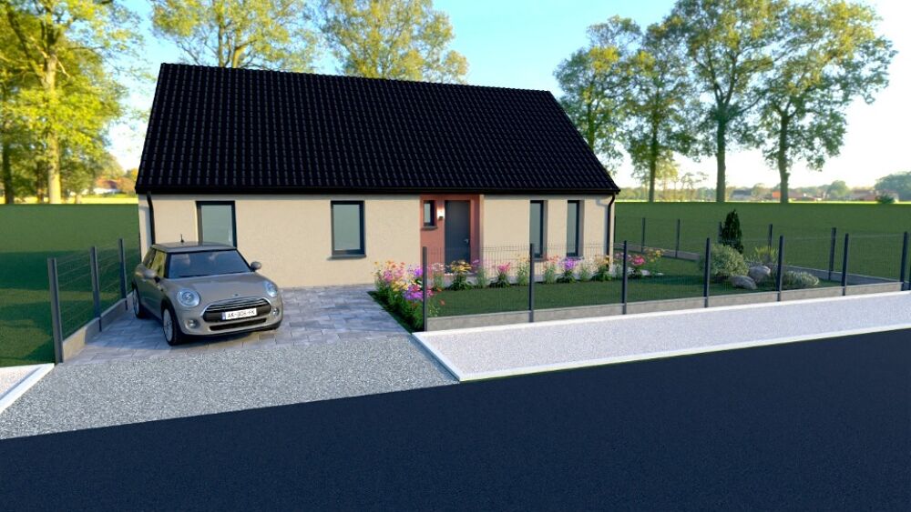 Maison de plain pied de 87 m² à construire à Waziers (59....