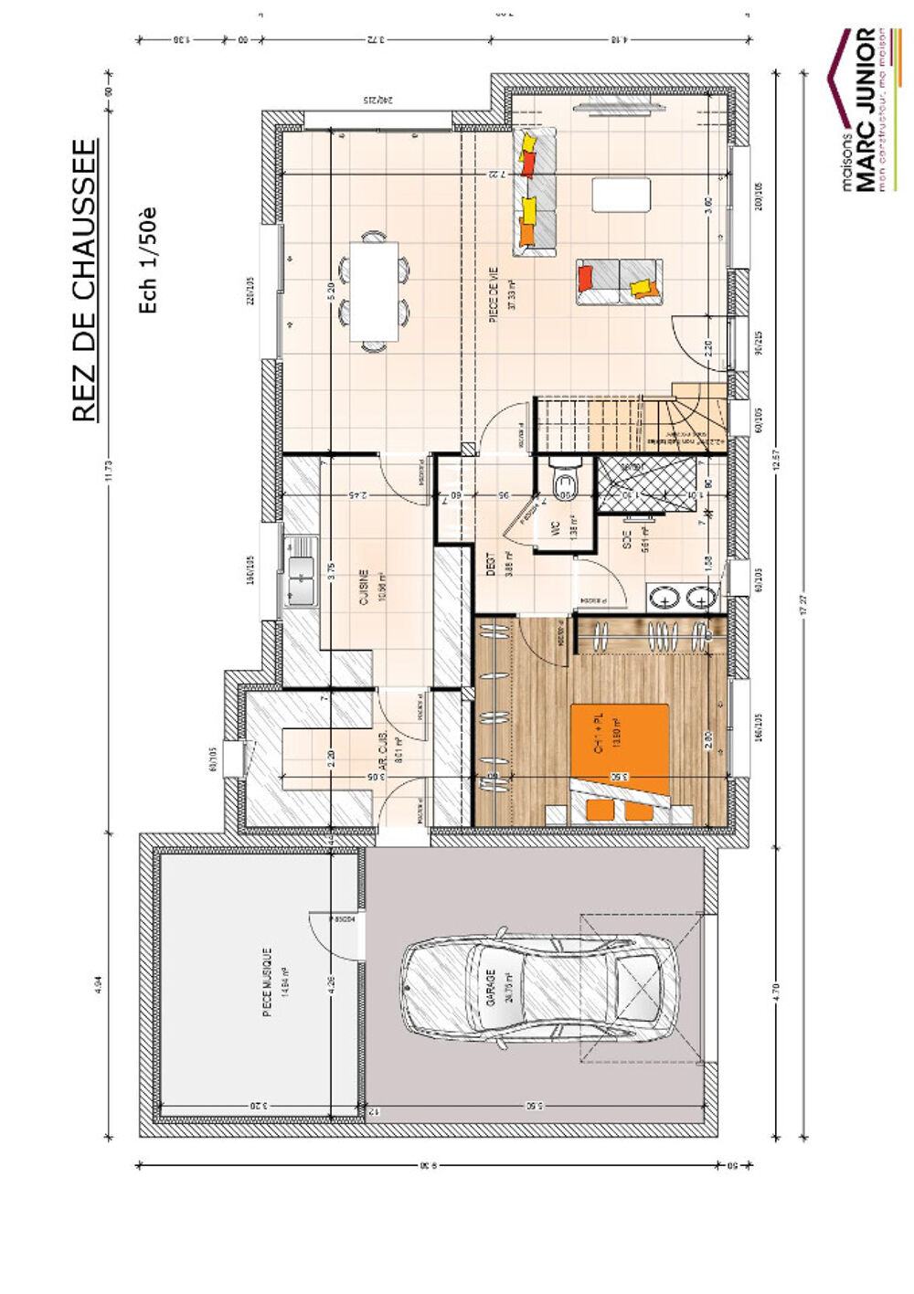 MAISON À CONSTRUIRE DE 120 M² PROCHE DE SAUMUR, 5 PIÈCES....