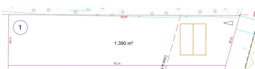vente Terrain - 1390 m² Médan (78670)