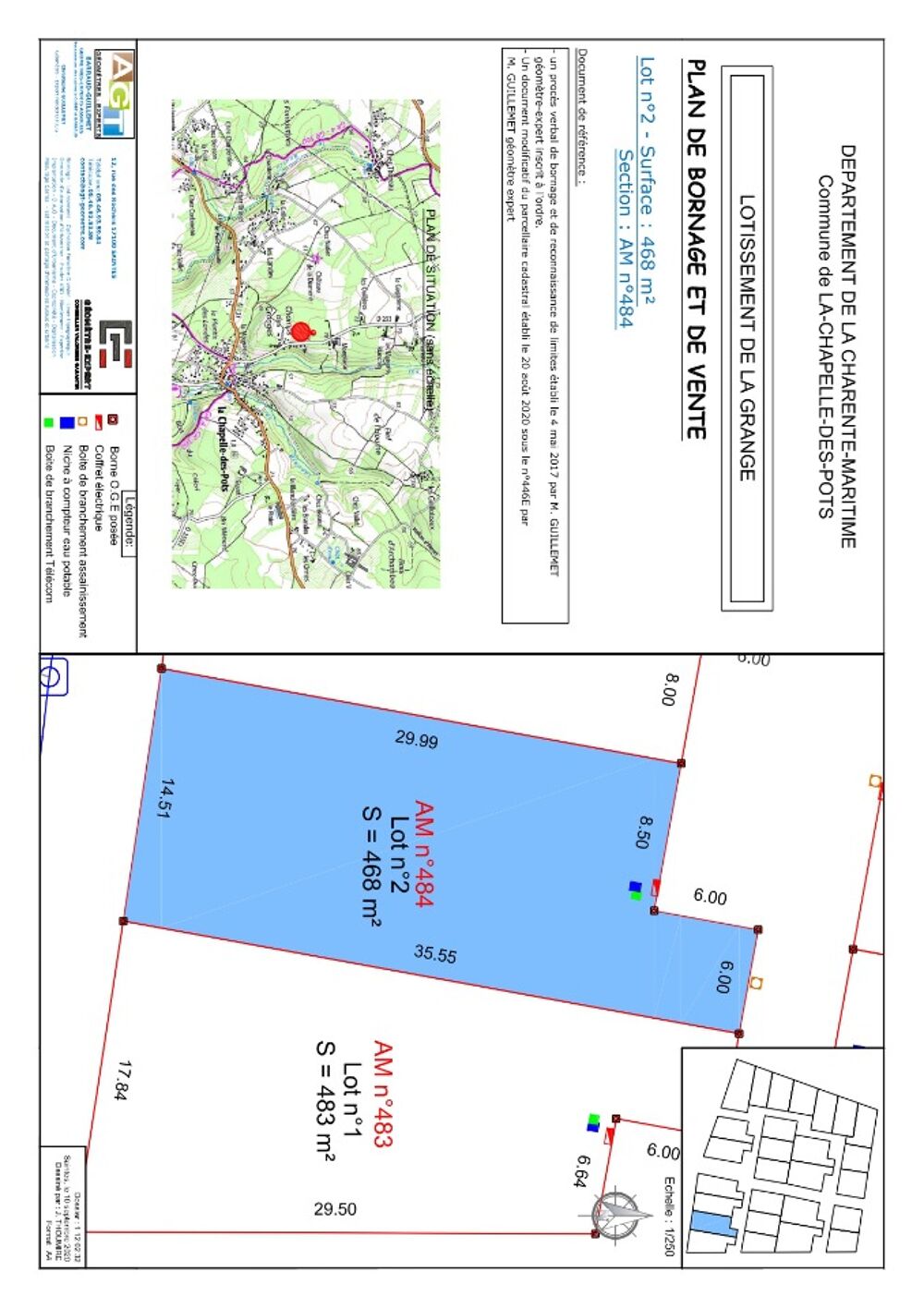 vente Terrain - 468 m² La Chapelle-des-Pots (17100)