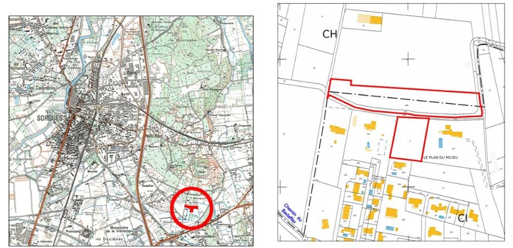 vente Terrain - 900 m² Sorgues (84700)