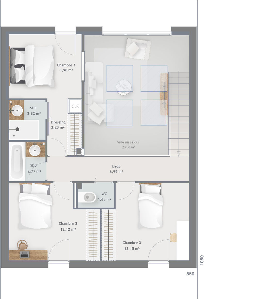 vente Maison - 6 pièce(s) - 105 m² Maisse (91720)