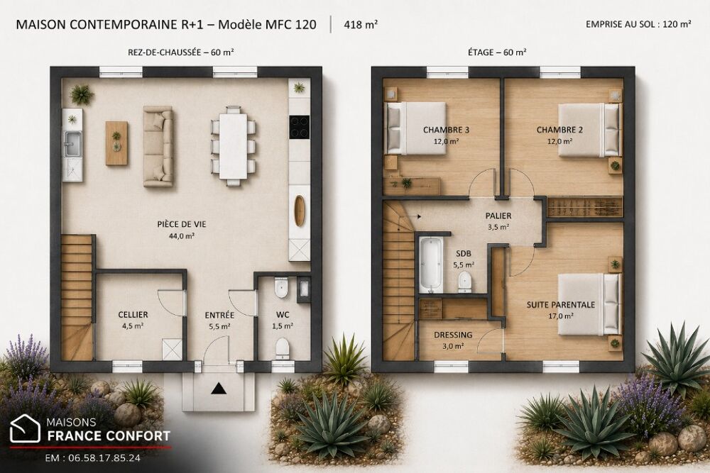 Votre maison à vivre : 120m² de confort sur un beau terr....